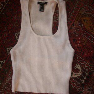 Bundle Lot of crop tops Ribbed Sleeveless Vest Small White Side strap Halter Tee